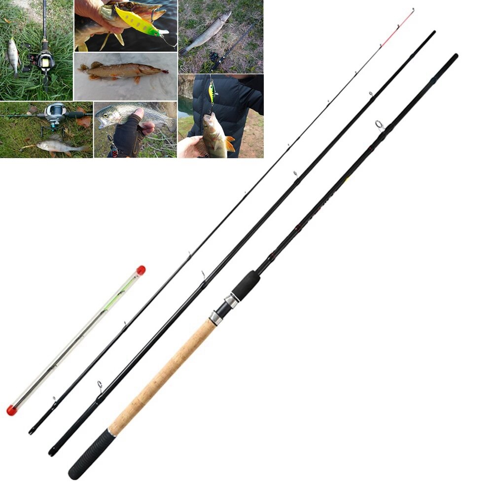 Spinning Fishing Combo 2.1M 4Section Carbon Fiber Rod and 5.2:1