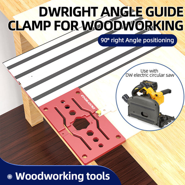 ENJOYWOOD Track Saw Circular Square Right Angle Guide Rail Angle Stop for DeWalt Guide Rail