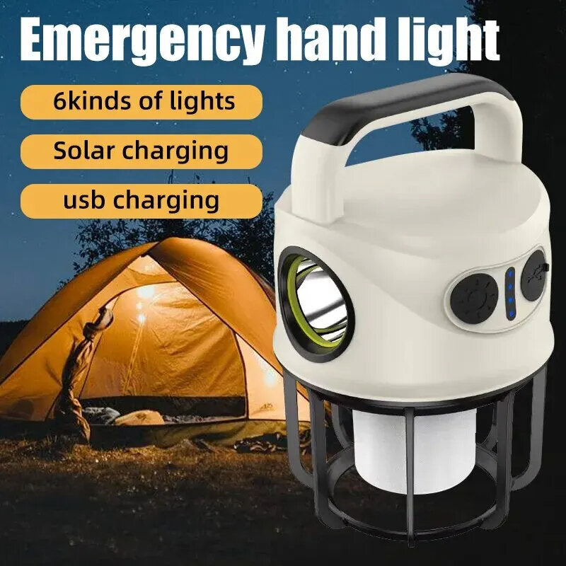 Multifunction Waterproof Camping Lights Lantern High Capacity Lamp Portable Lantern Flashlight With 6 Light Modes For Outdoor Camping  Hiking Sports Entertainment