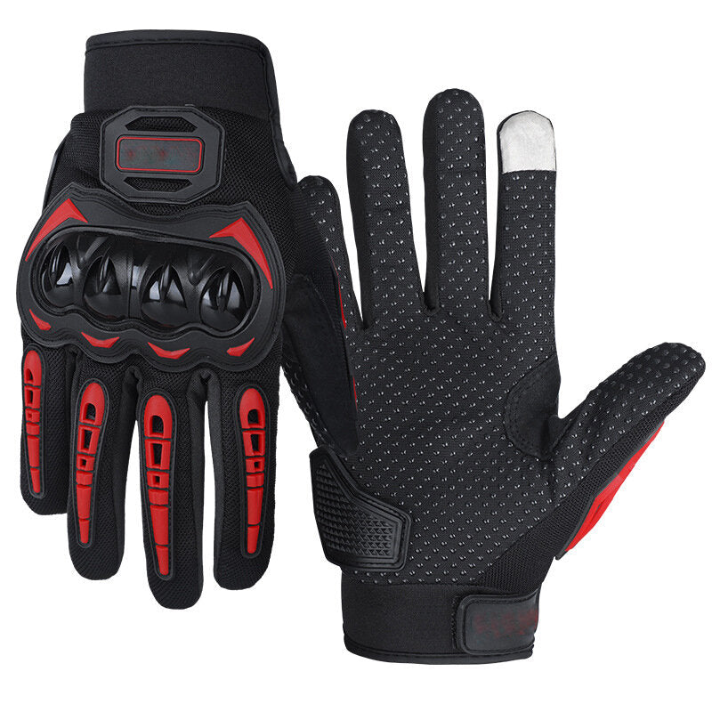 Pair Touchscreen Motorcycle Gloves Full Finger Touch Screen Sport Riding Bike Bicycle Cycling Racing Gloves