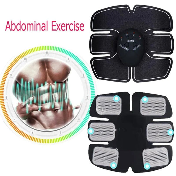 Bominfit EMS Smart Abdominal Muscle Stimulator 6 Modes EMS Training Arm Hip Exercise Belt for Home Gym Office Fitness