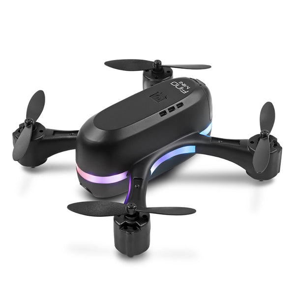 FUQI MODEL H28 WiFi FPV with HD Dual Camera Switchable Integrated Storage Optical Flow Hover Highlight LED Racing Light RC Toys Drone Quadcopter RTF