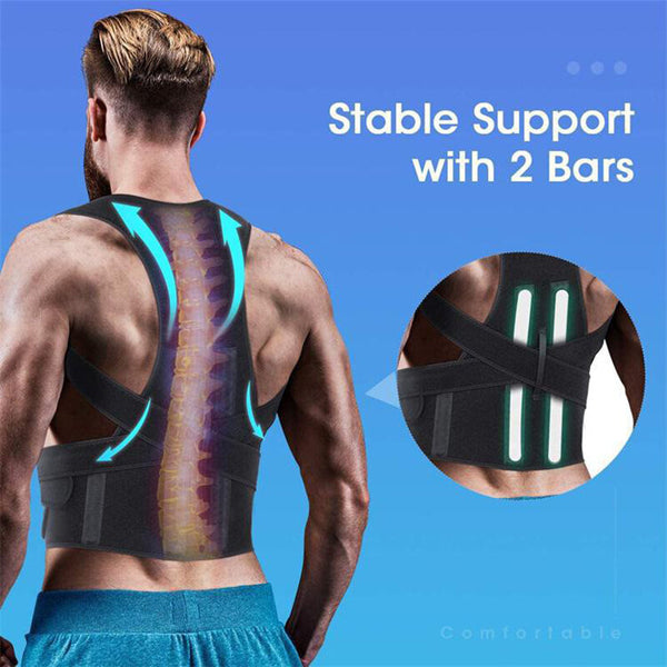 Adjustable Back Reinforced Support Belt Back Adult Posture Corrector Shoulder Lumbar Spine Support Back Protector