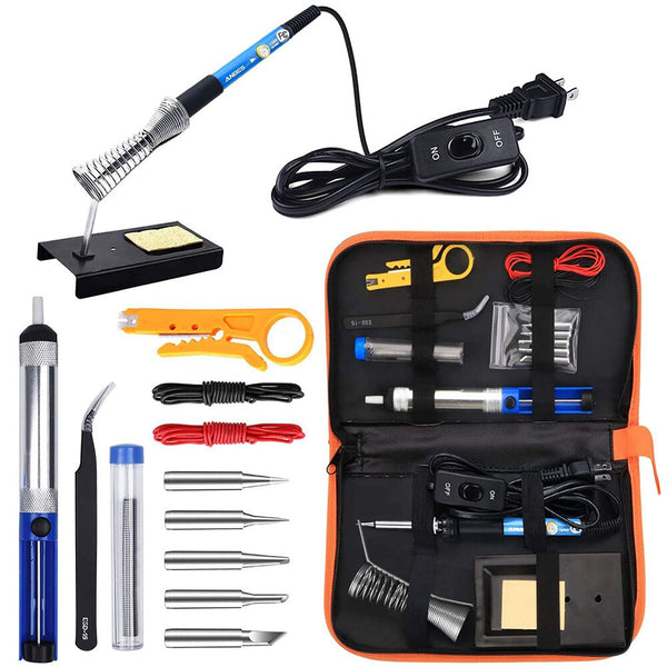 220V 60W 200-450  Plastic and Aluminum Alloy Adjustable Temperature Welding Iron Set