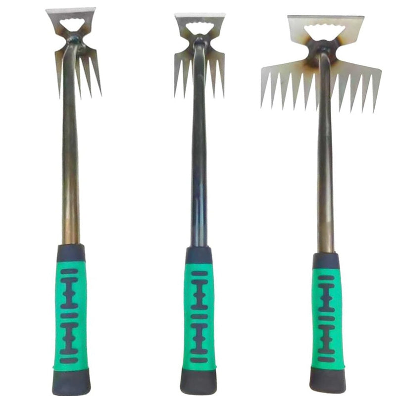 5/6/11 Tines Effortless Gardening Hand Weeder Tool Dual Purpose Manganese Steel Manual Weed Puller with Extended Handle Versatile Uprooting for Weed Removal Efficient Vegetable Planting Landscaping