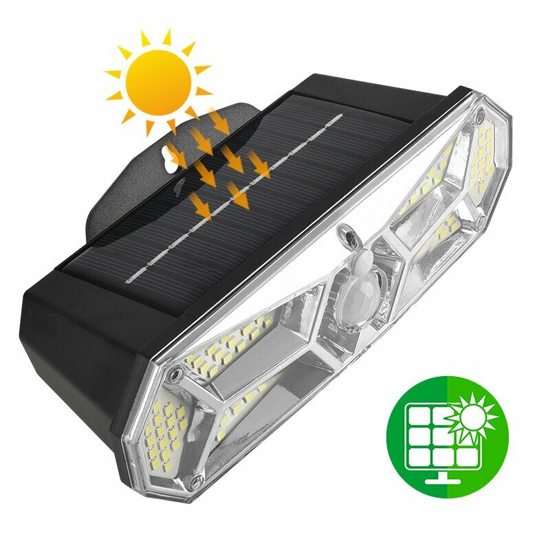 Bikight 126COB/126SMD/168SMD/161COB Split Solar Wall Light Human Body Induction IP65 Waterproof Outdoor Garden Street Light