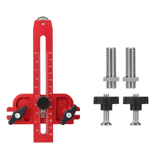 120mm Thin Table Saw Jig Aluminium Alloy Anodized Adjustable Limiter for Precision Woodworking Compatible with 19mm 30mm T-slot Track