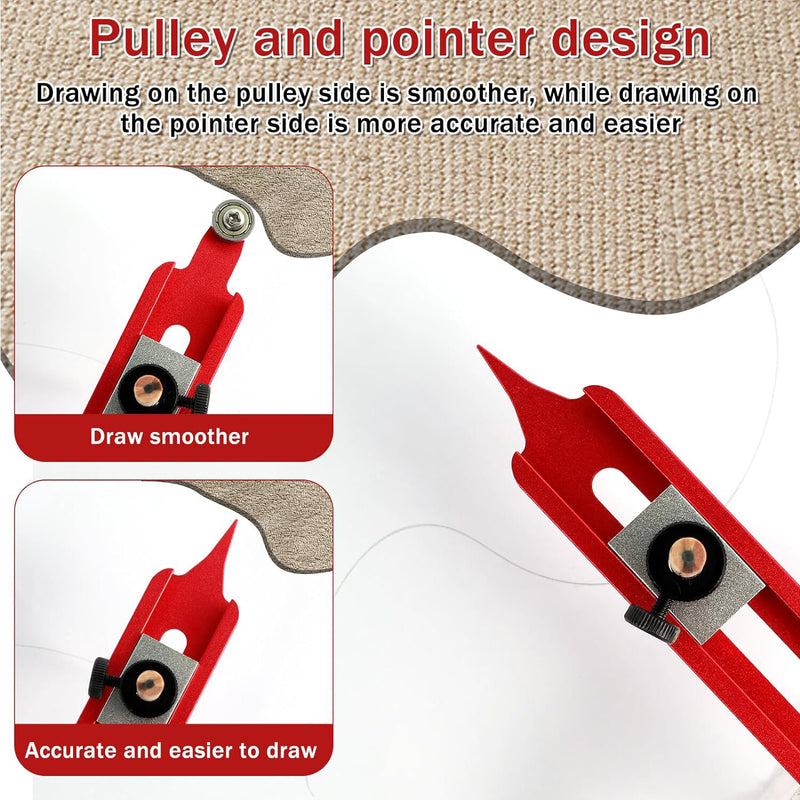 Precise Profile Duplication Tool Contour Gauge Scribe Adjustable Lockable Design Versatile Application 300mm Length