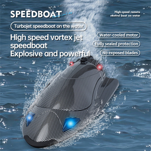 JJRC FY011 2.4G 35km/h RC Boat Jet Pump Ship Waterproof Vehicles Models Capsize Reset LED Light Water Cooling High Speed Remote Control Toys