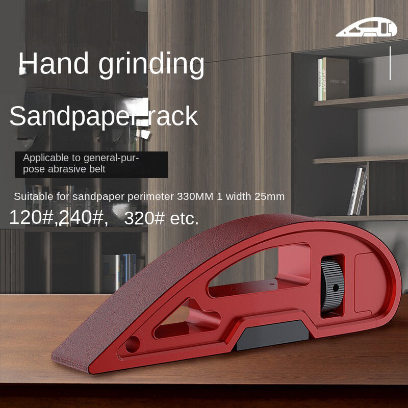 Aluminum Alloy Hand Sander with Adjustable Sandpaper Clamp Hand-Polished Sandpaper Holder for Corners / Curves / Flat Surfaces