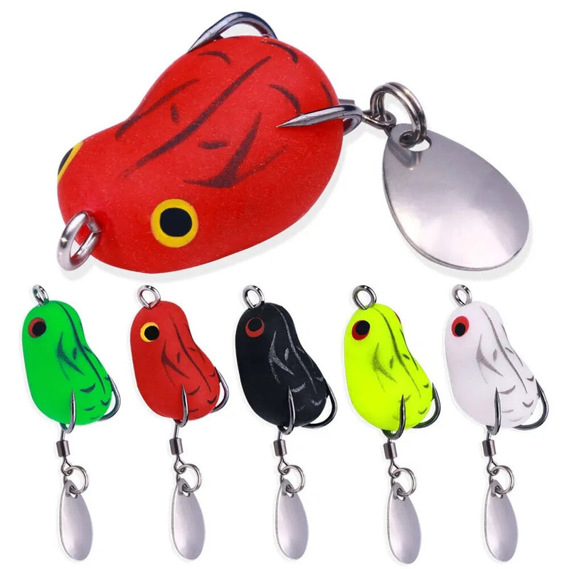 ZANLURE 5PCS 2.5cm Frog Fishing Lures Realistic Fisheye Bite Resistant Sharp Hook for Long Casting