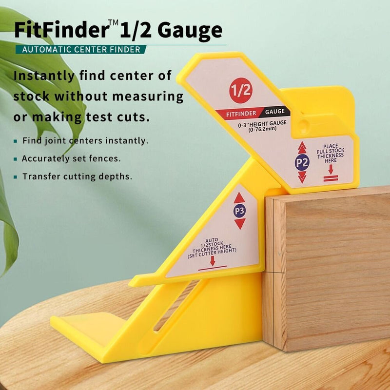 Woodworking Center Marking Fitfinder 1/2 Gauge Automatic Center finder and Depth Gauge