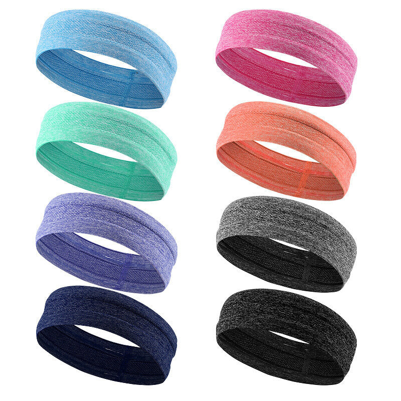 Aolikes Outdoor Sports Headband Portable Fitness Hair Bands Man Woman Hair Wrap Brace Elastic Cycling Yoga Running Exercising Sweatband