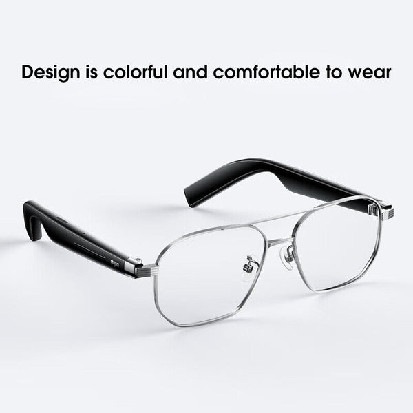 Xiaomi Mijia Smart Audio Glasses Wireless bluetooth Headset Open-sound Field Anti Sound Leakage Call Noise Cancelling 24H Long Endurance IP54 Waterproof 37.7g Smart Interaction Detachable Glasses Headphones