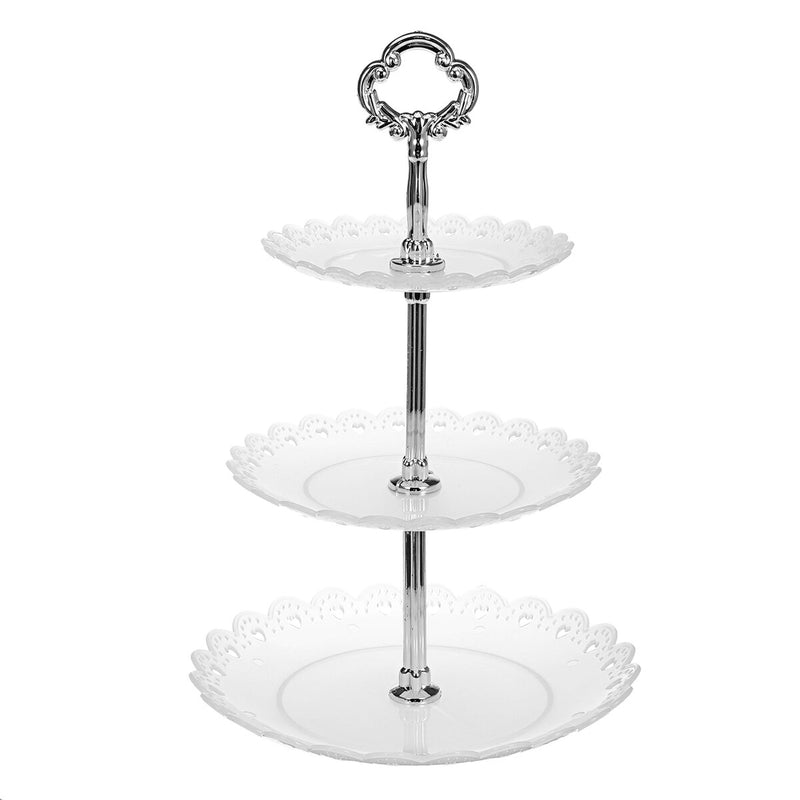 3 Tier Cupcake Stand Afternoon Tea Dessert Plate Party Wedding Food Display Rack