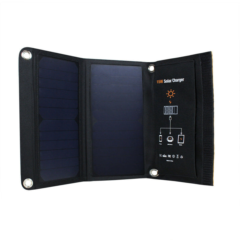 MOHOO 15w 2.5A 2 Port Solar Charger SLS-15 Comes with 2 Carabiner + Multifunctional Charging Cable