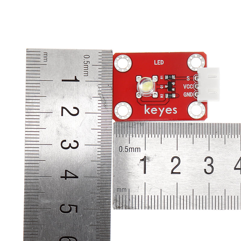 Keyes Brick LED White Light Module (Pad hole) Anti-reverse Plug White Terminal Digital Signal