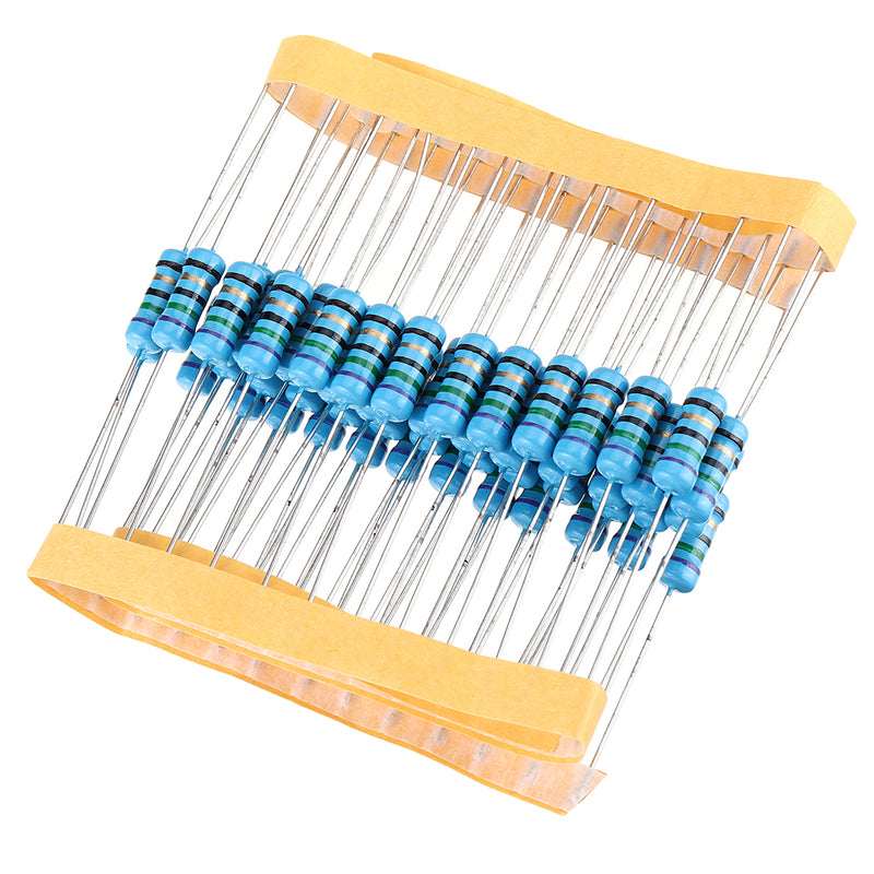 50-pack of 1W Metal Film Resistors at 75 ohms - 50pcs Resistor 1% ohm