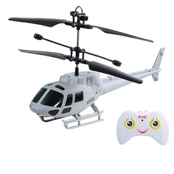 AS350 Simulation Black Wing Helicopter Induction Fighter Suspension Light Charging Drop-resistant Induction Remote Control Helicopter