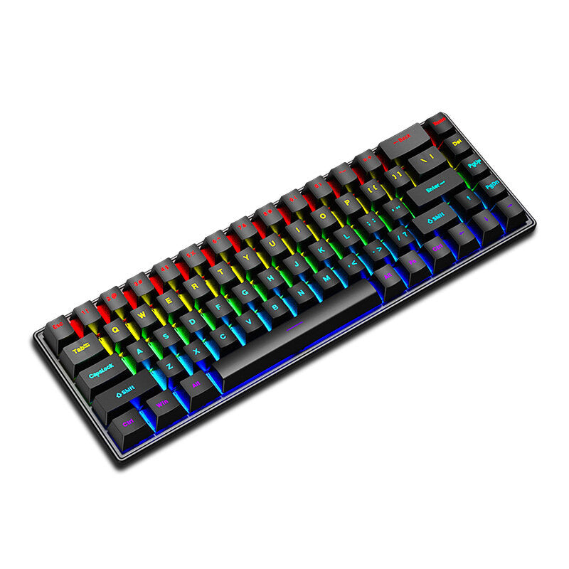 Skylion K68 Wired Mechanical Gaming Keyboard 68 Keys Blue Switch RGB Backlit NKRO Type-C Ergonomics Gamer Keyboards for PC Laptop