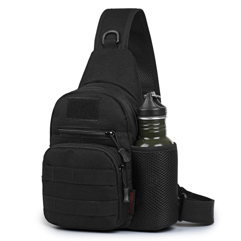 Oxford Shoulder Bag Waterproof EDC Sling Bag Military Tactical Multi-Pocket Zipper Chest Bag for Outdoor Trekking Chest Bag