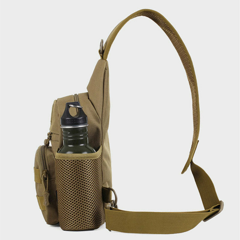 Oxford Shoulder Bag Waterproof EDC Sling Bag Military Tactical Multi-Pocket Zipper Chest Bag for Outdoor Trekking Chest Bag