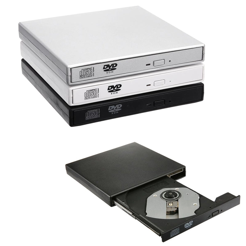 USB2.0 External Optical Drive CD Burner DVD-RW CD/DVD-ROM Player Rewriter Data Transfer for PC Laptop Computer Components