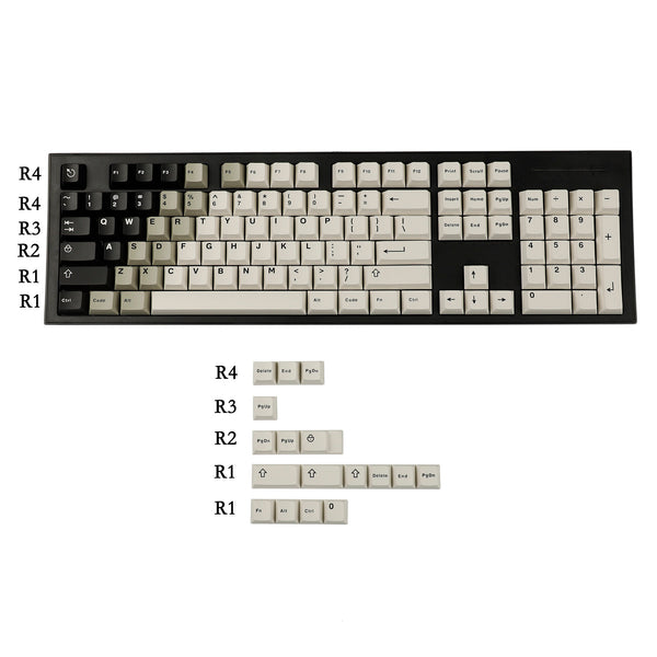 121 Keys Bagua Double Shot Gradient Keycaps Set PBT Cherry Profile Key Caps For TKL 61 64 68 75 87 96 104 108 Keychron MX Keyboard