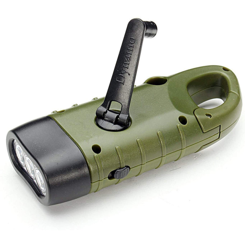 Portable LED Flashlight Hand Crank Dynamo Torch Professional Solar Power Tent Light Lantern for Outdoor Camping Mountaineering