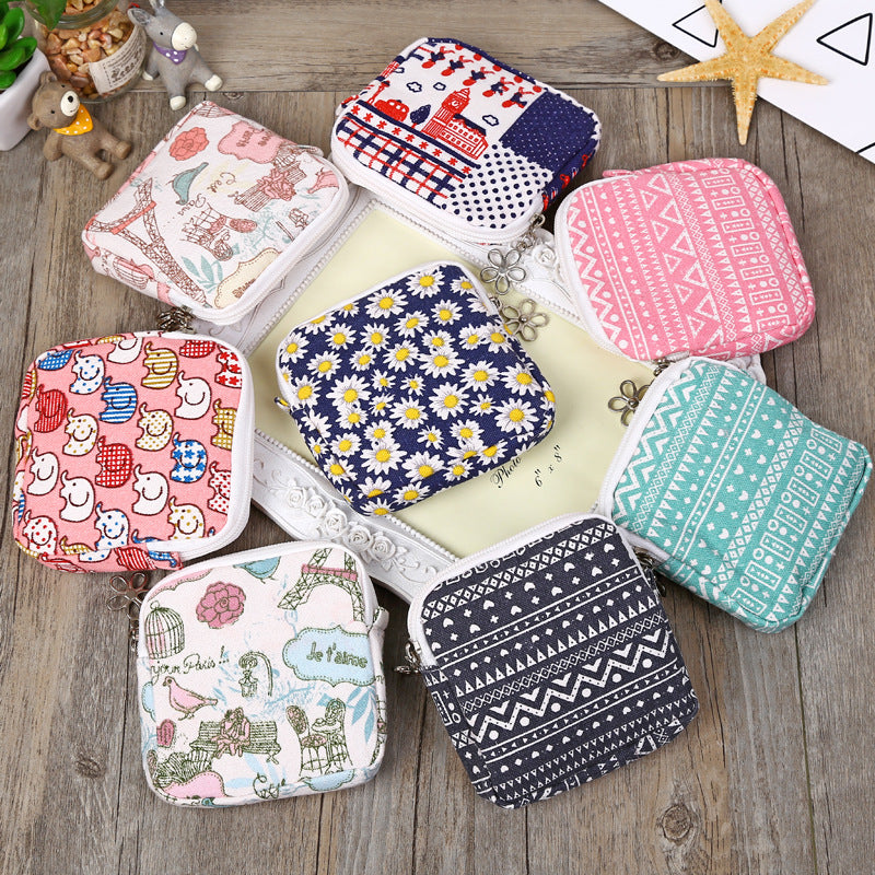 Cute Women Sanitary Napkins Bag Menstrual Pads Carrying Easy Bag