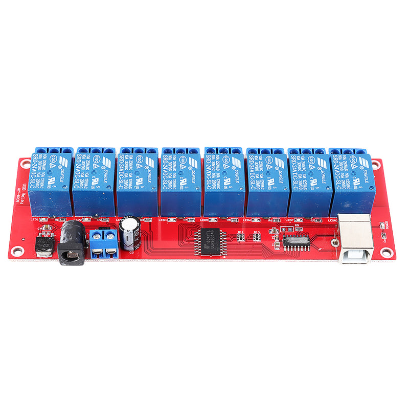 8 Channel 24V HID Driverless USB Relay USB Control Switch Computer Control Switch PC Intelligent Control Relay Module