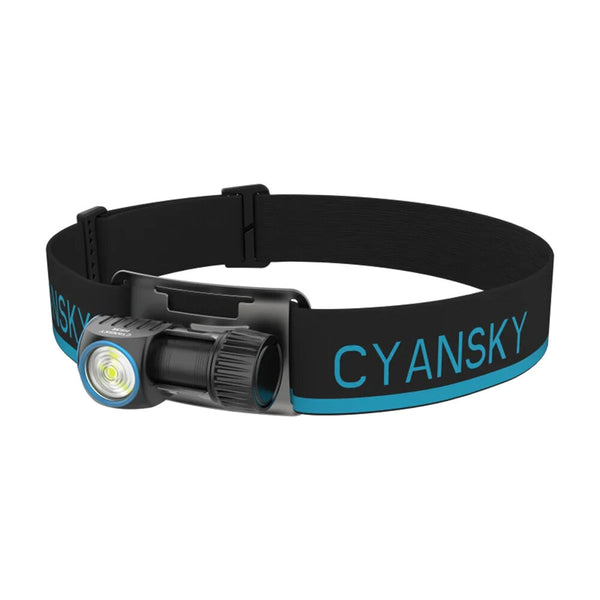 CYANSKY HS3R 1100lm Mini L-Shaped Multifunctional Rechargeable Headlamp with Red Light Lightweight USB-C Rechargeable Flashlight for Outdoor Sports Industrial Work Repairand Camping