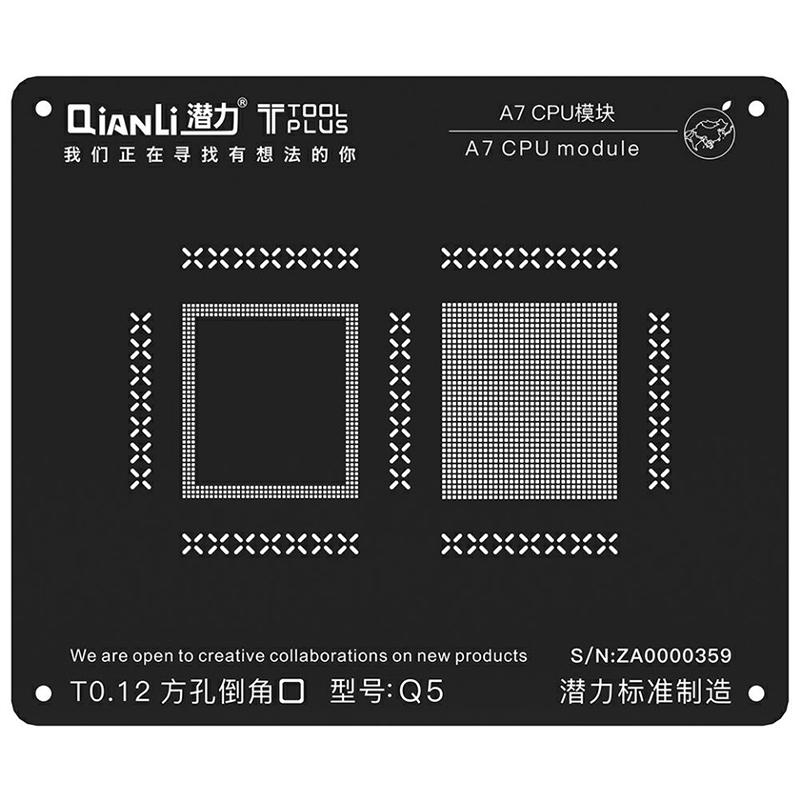 Qianli CPU Module Motherboard Reballing Kit Stencils Tin Planting Network Steel Net Repair Tool for Phone 5S/6/6S/7/7P/8/8P A7 A8 A9 A10 A11