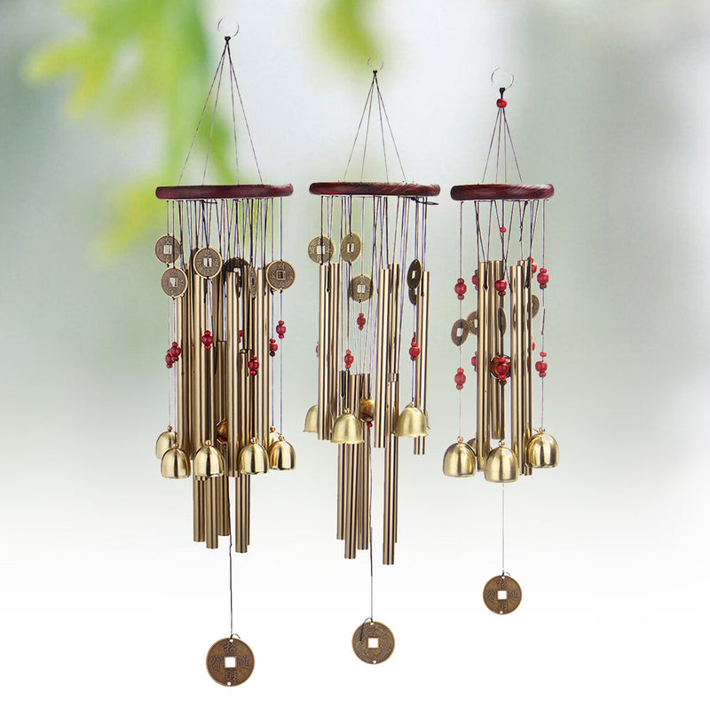 Solid Wood Bronze Metal Air Volume Multi-tube Anti-rust Copper Alloy Wind Chime