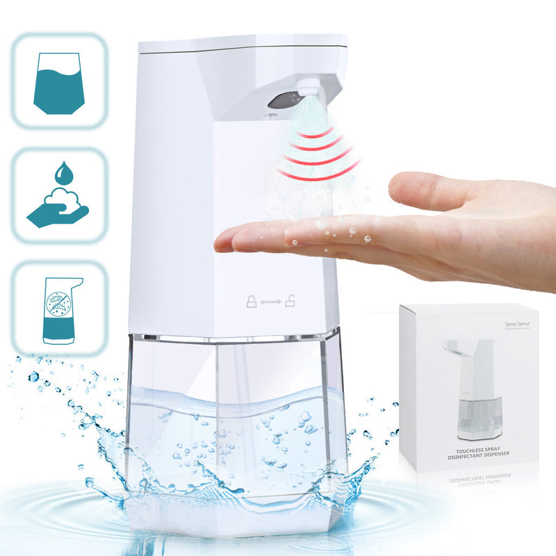 JETEVEN 360ML Automatic Dis-infectant Alcohol Spray Dispenser Smart Infrared Sensor Hand Sanitizer Sprayer