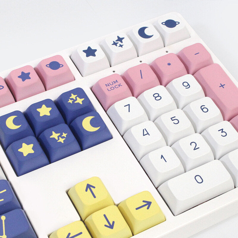 134 Keys Constellation Theme PBT Keycap Set XDA Profile Sublimation DIY Custom Keycaps for Mechanical Keyboards