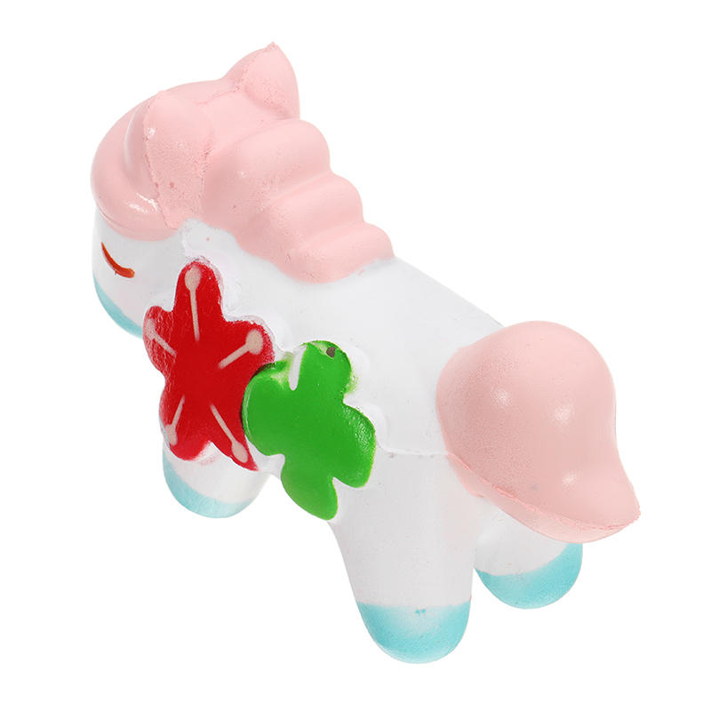 Four-leaf Horse Squishy 14CM Slow Rising With Packaging Collection Gift Soft Toy
