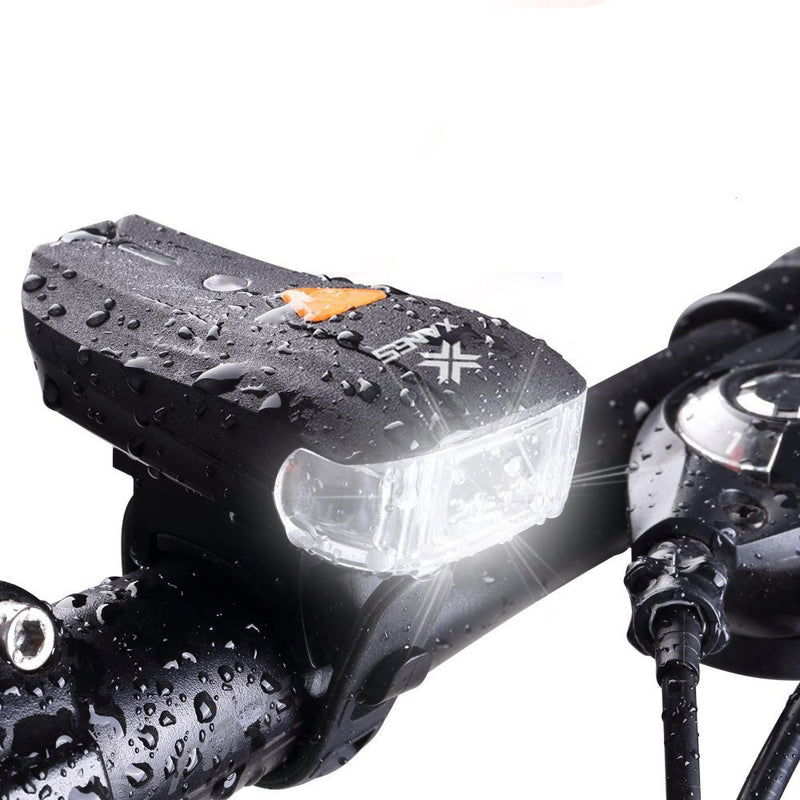 XANES Bike Light Set 600LM XPG + 2 LED Bicycle Headlight 5 Modes USB Charging with 4 Modes Taillight Warning Light