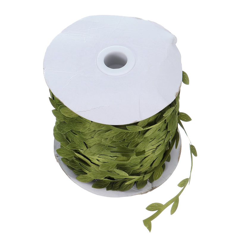 200m DIY Artificial Leaves Twine String With Leaf Fabric Leaves Flower Garlands Decorations