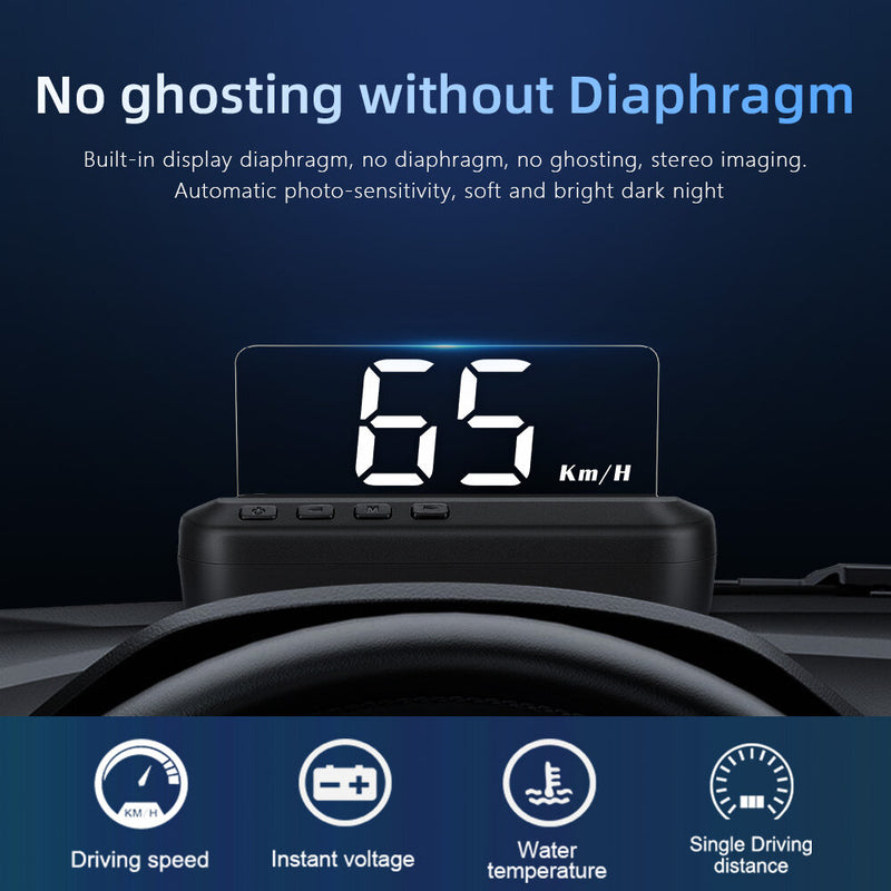 C100 OBD2 HUD Head Up Display Car Speedometer Fuel Consumption EOBD Projector Driving On-board Computer Auto Accessories