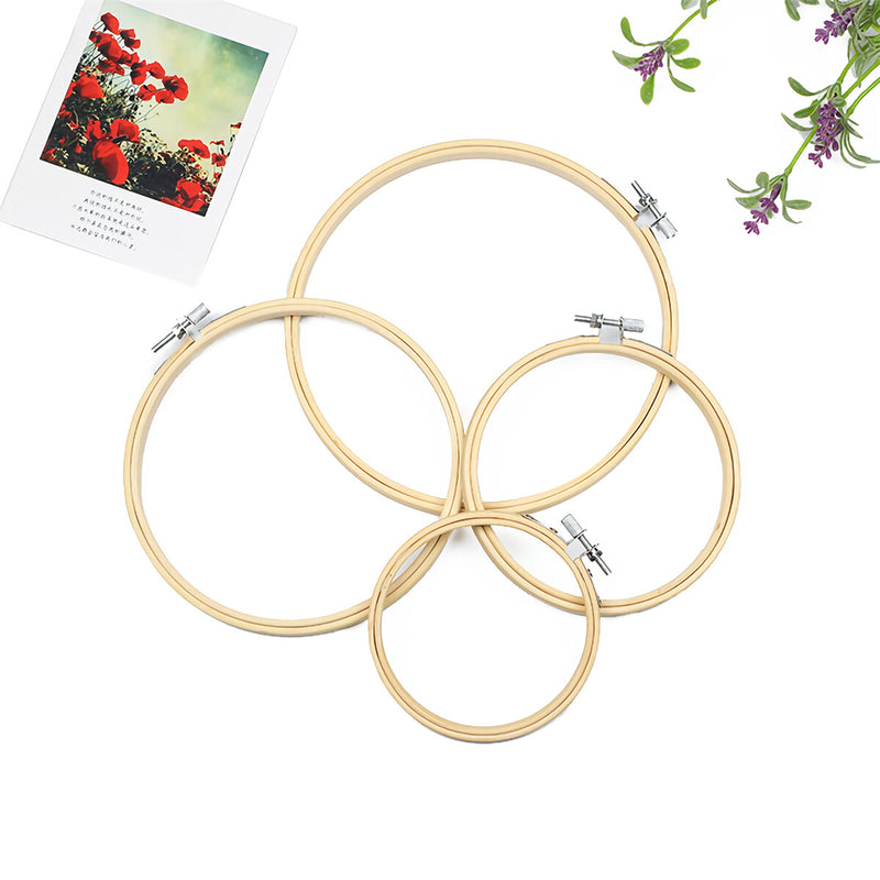 1 Piece Bamboo Embroidery Frame Hoop Cross Stitch Embroidery Ring Hand Sewing DIY Craft Handwork Accessories Sewing Needlework Tools
