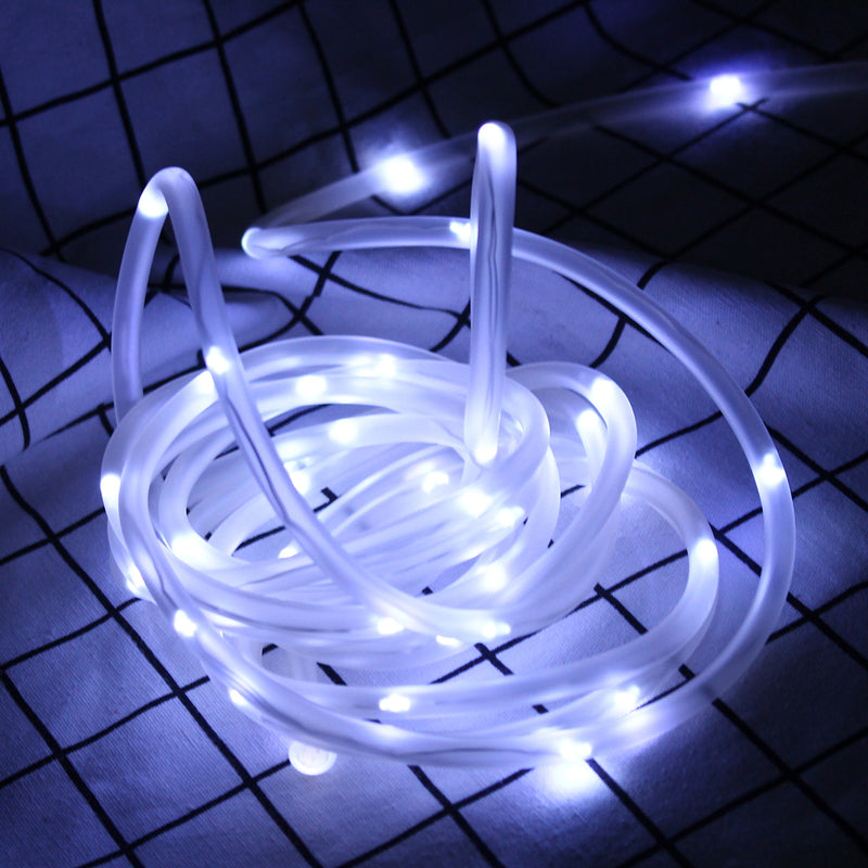 39FT 100 LED Solar String Rope Fairy Light Waterproof Xmas Wedding Party Decor Night Light