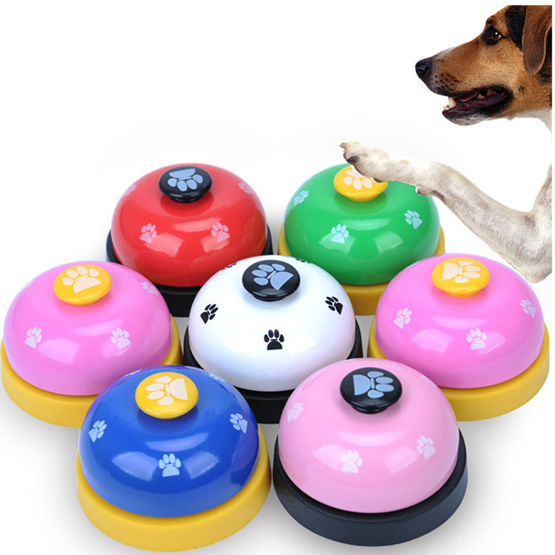 Pet Press Jingle Dog Cat Trainer Pet Intelligence Toy Footprints Press Bells Dog Paw Prints Ringer