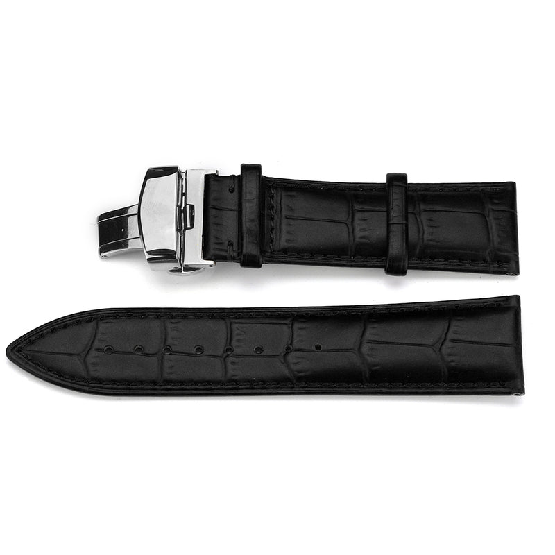 Bakeey 22-24mm Width Butterfly Buckle Genuine Leather Watch Band Strap Replacement