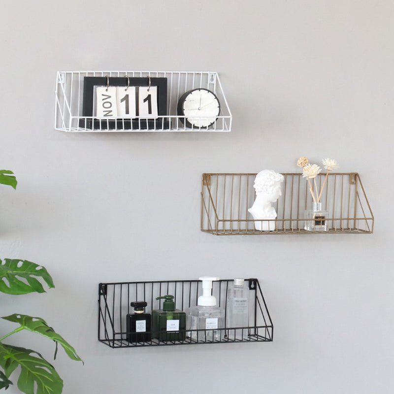 Bakeey Nordic Minimalist Wrought Iron Grid Wall Shelf Storage Shelf