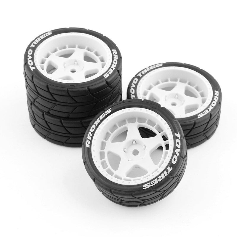 4PCS Drift Rally RC Tires Wheels 12mm Hex for Wltoys HPI KYOSHO TAMIYA TT02 XV0 1/10 Car Vehicles Model Parts