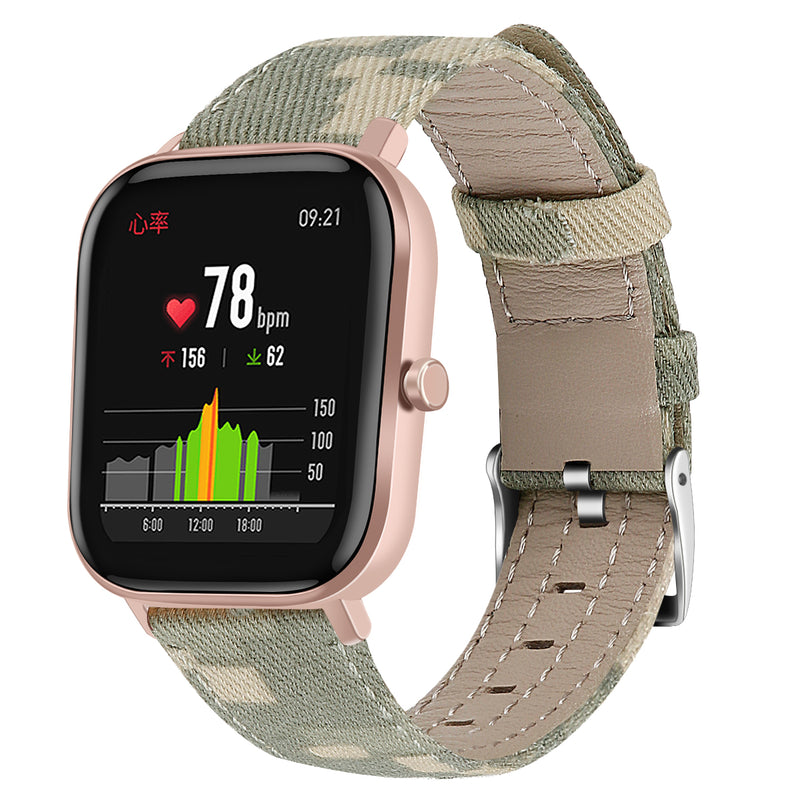 Bakeey 20mm Universal Nylon Camouflage Canvas Watch Band for Amazfit GTS Samsung Galaxy 42/46/Active