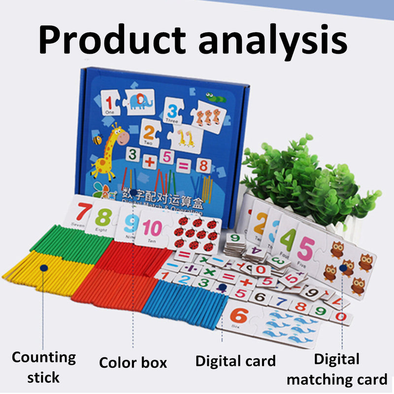 Digital Matching Box 3-6 Years Old Children Math Enlightenment Counting Stick Learning Early Learning Indoor Toys