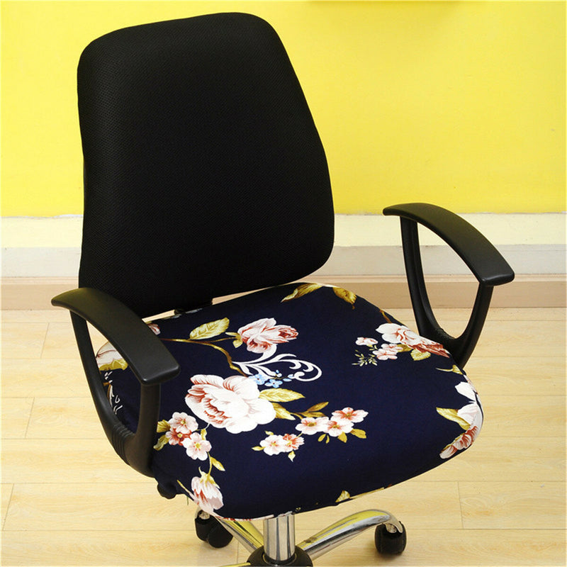 1 Pc Elastic Office Chair Seat Cover Computer Rotating Chair Seat Protector Stretch Armchair Slipcover Home Office Furniture Decoration