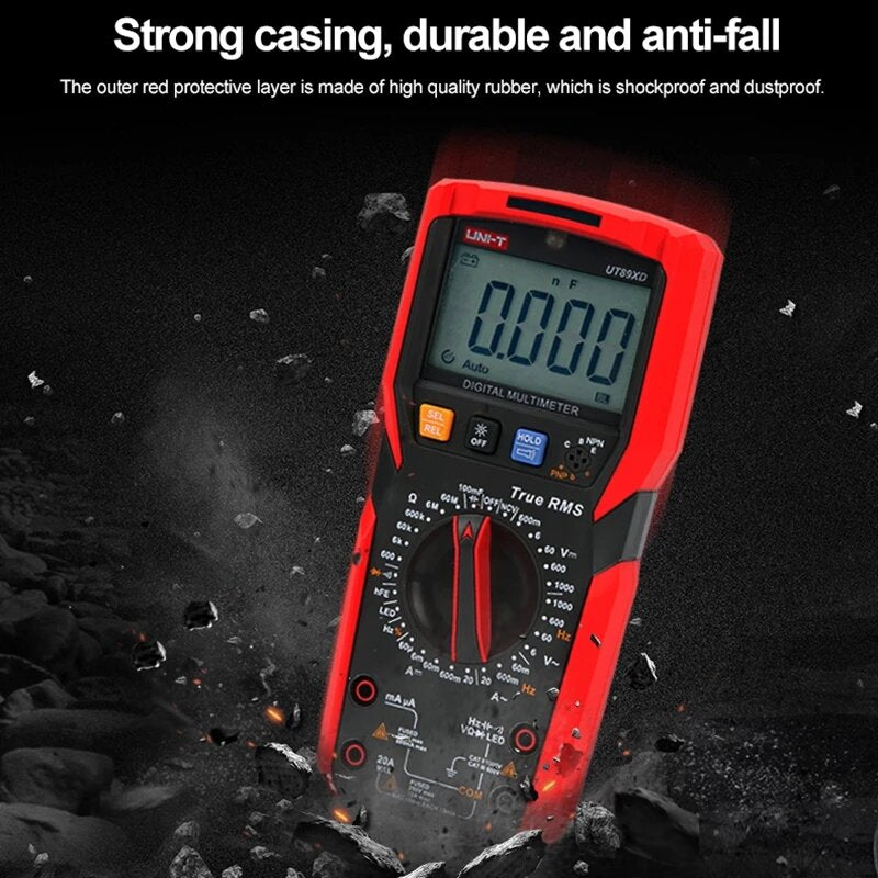 UNI-T UT89X UT89XD Professional Digital Multimeter True RMS NCV 20A Current AC DC Voltmeter Capacitance Resistance Tester